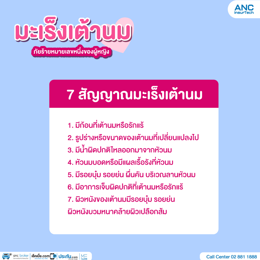 7-สัญญาณมะเร็งเต้านม