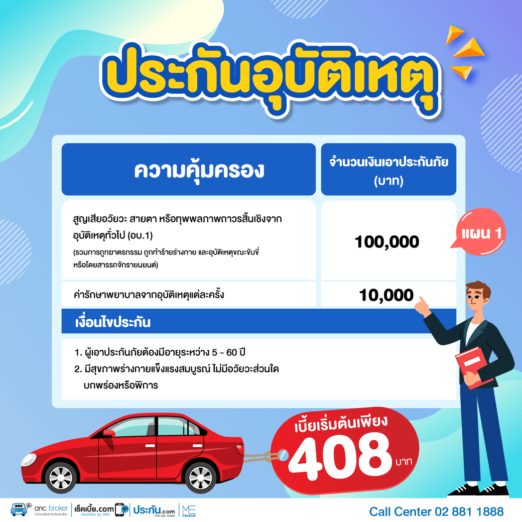 รายละเอียดความคุ้มครองอุบัติเหตุ