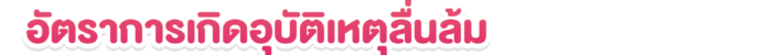 อัตราการเกิดอุบัติเหตุลื่นล้ม อัตราการเกิดอุบัติเหตุลื่นล้ม