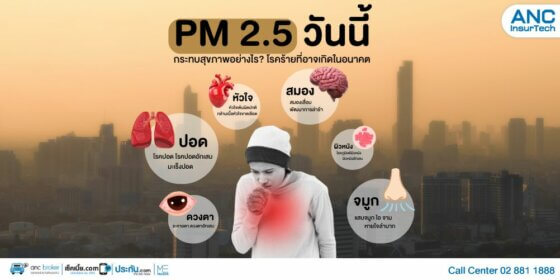 ฝุ่น PM 2.5 มีผลกระทบต่อสุขภาพ อย่างไร? โรคร้ายที่อาจเกิดในอนาคต
