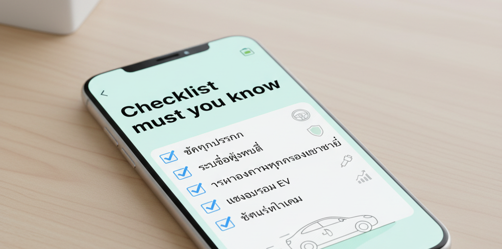 5 สิ่งที่ต้องเช็คก่อนต่อประกันรถ EV